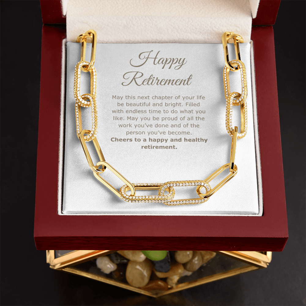 Happy Retirement | Paperclip Chain Necklace