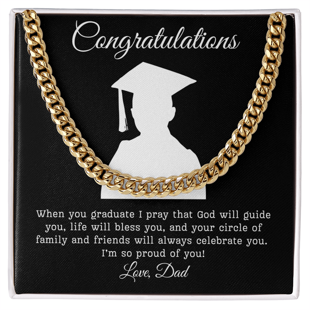 Congratulations (Son) Love Dad | Cuban Link Chain