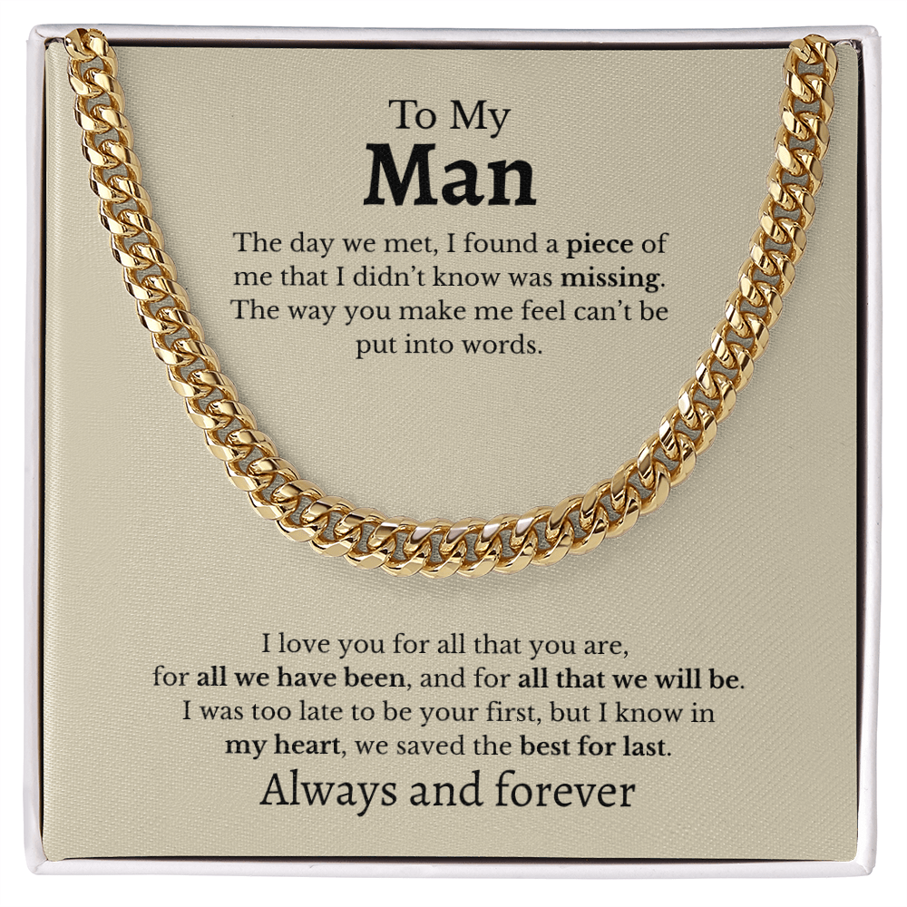 To My Man | Cuban Link Chain