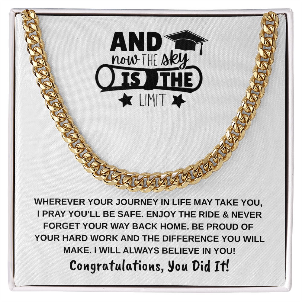 Sky is the Limit Graduation | Cuban Link Chain