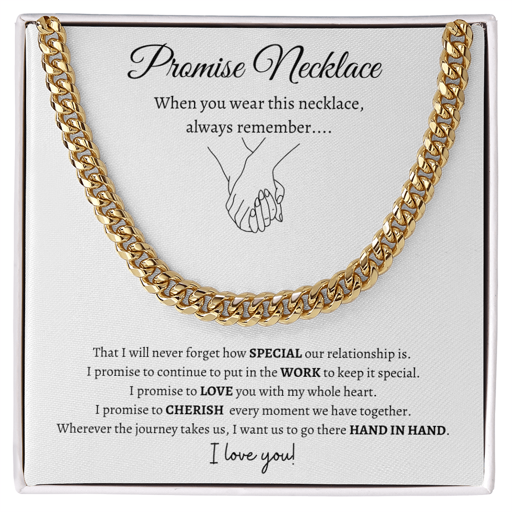 Promise Necklace | Cuban Link Chain