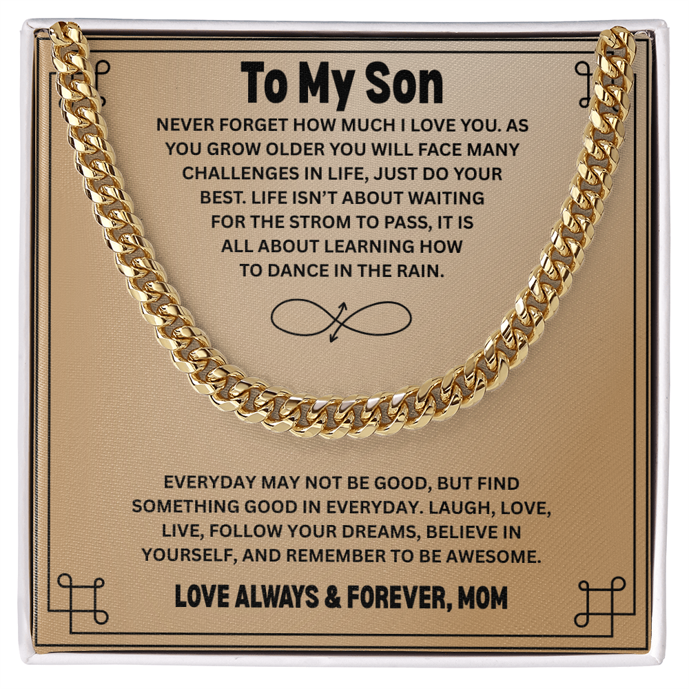 Gift To My Son from Mom | Cuban Link Chain