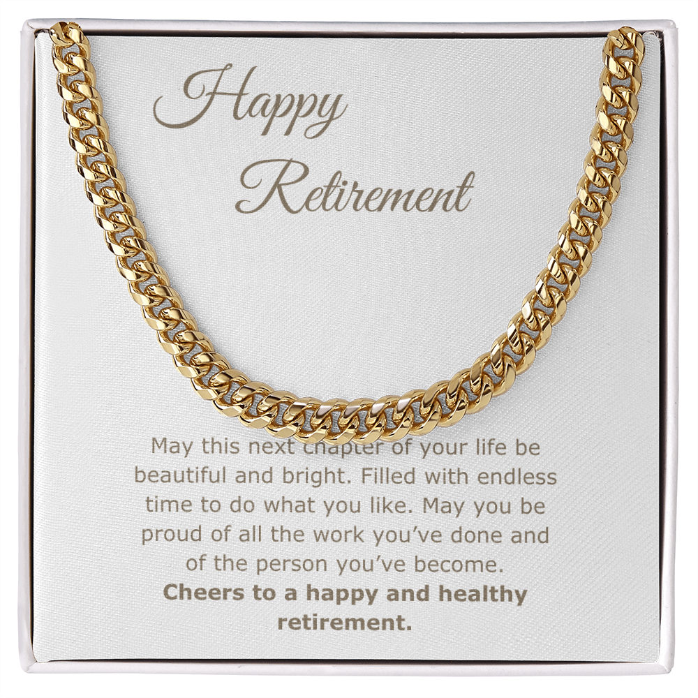 Happy Retirement | Cuban Link Chain