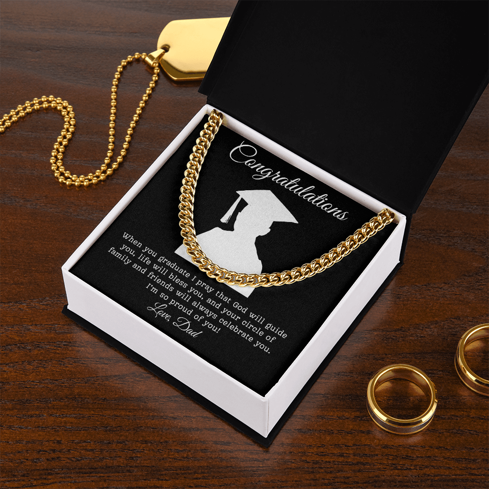 Congratulations (Son) Love Dad | Cuban Link Chain