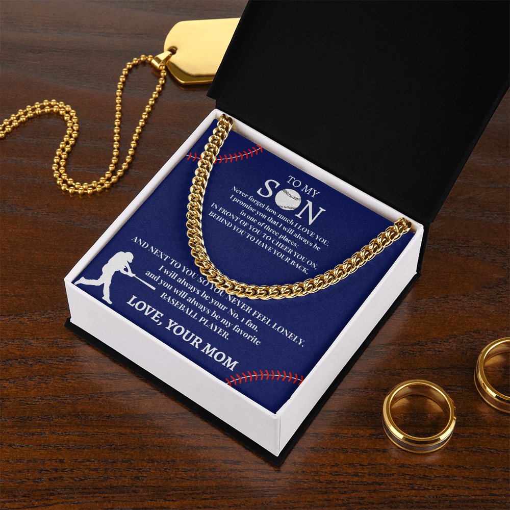 To My Son the Baseball Player | Cuban Link Chain