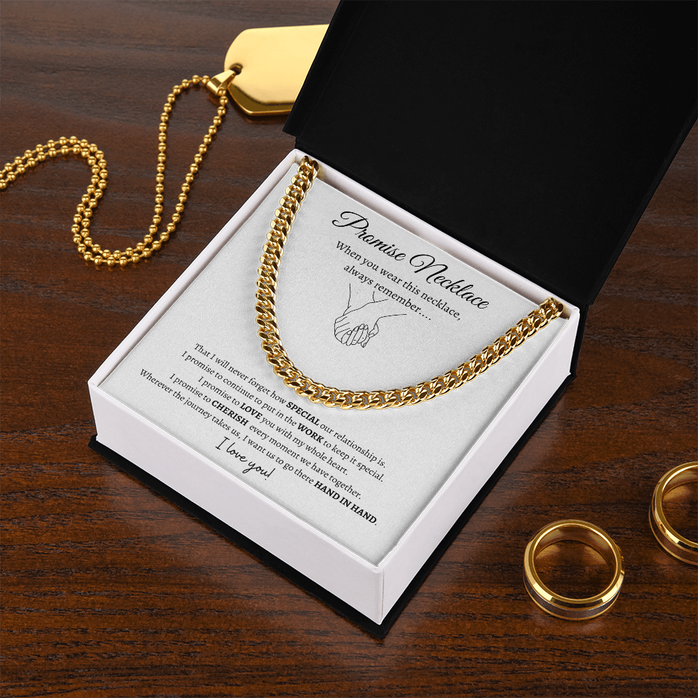 Promise Necklace | Cuban Link Chain