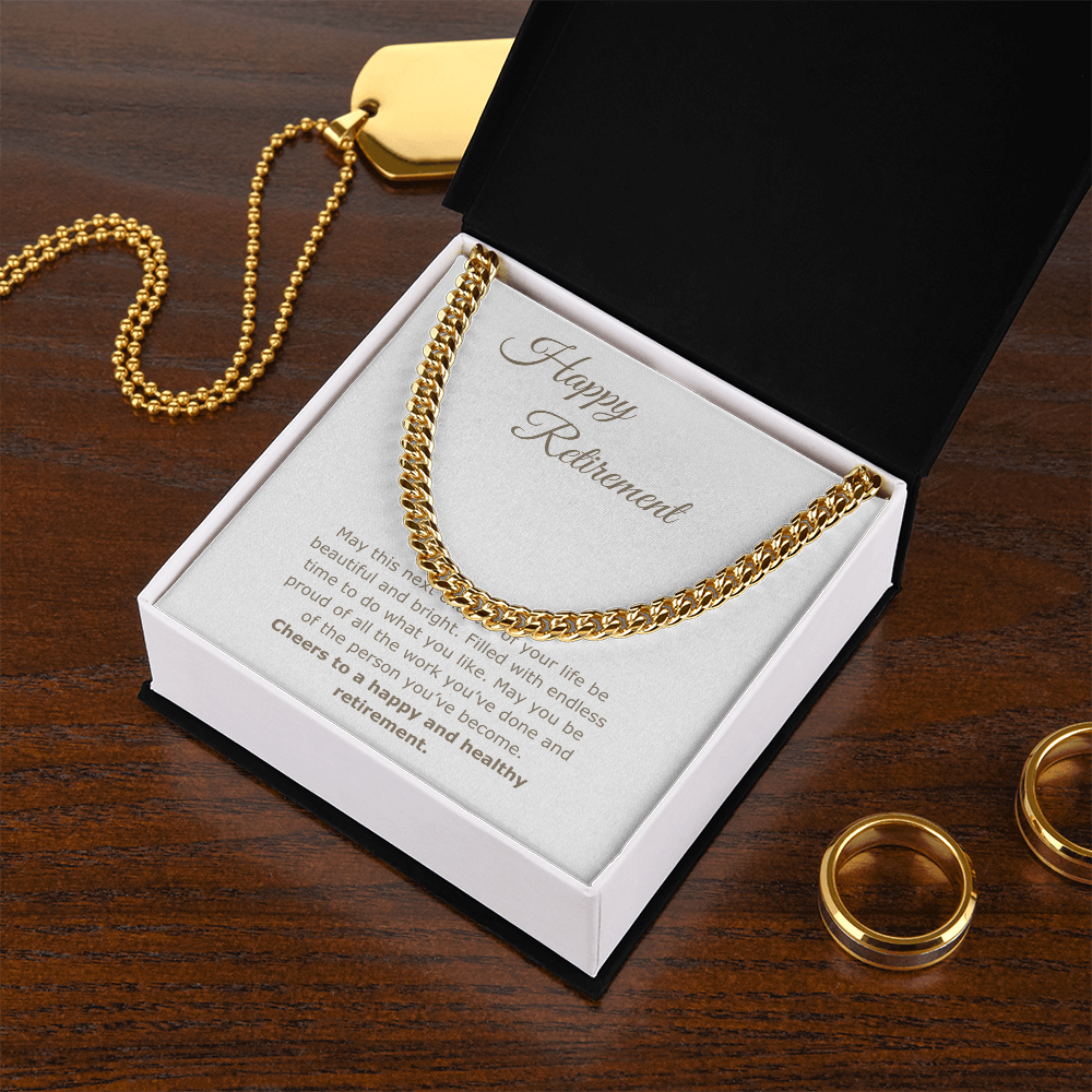 Happy Retirement | Cuban Link Chain