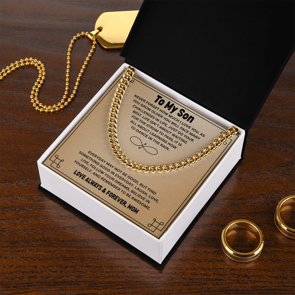 Gift To My Son from Mom | Cuban Link Chain