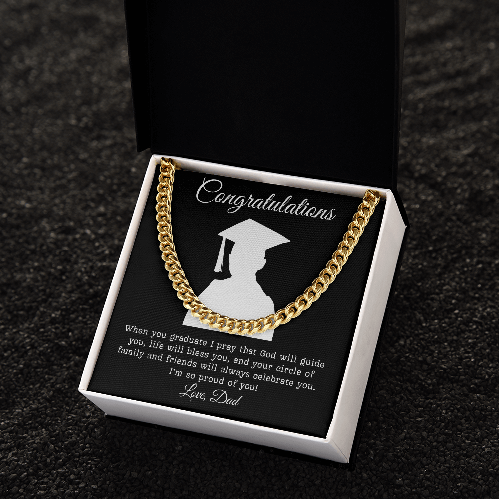 Congratulations (Son) Love Dad | Cuban Link Chain