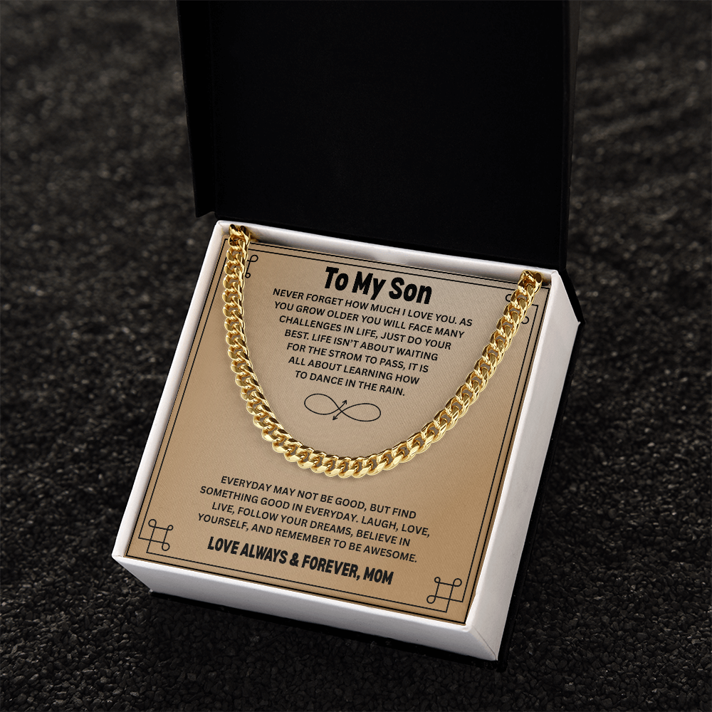 Gift To My Son from Mom | Cuban Link Chain