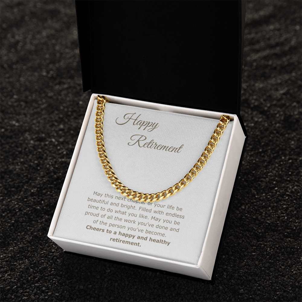 Happy Retirement | Cuban Link Chain