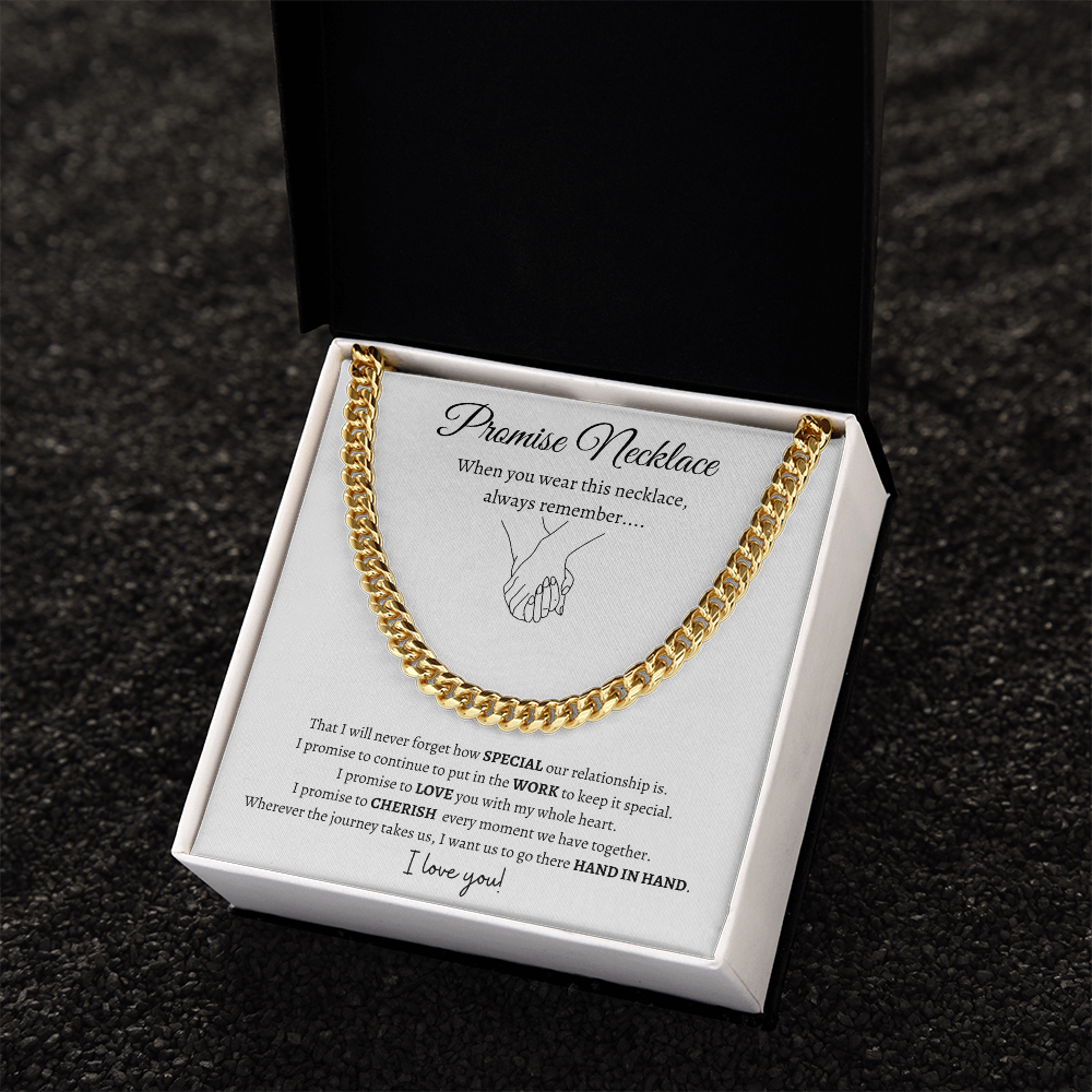 Promise Necklace | Cuban Link Chain