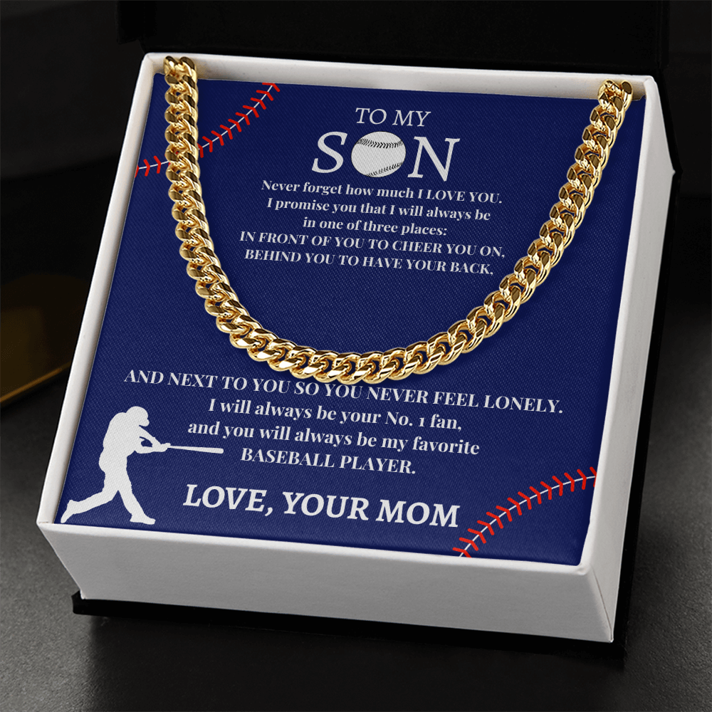 To My Son the Baseball Player | Cuban Link Chain