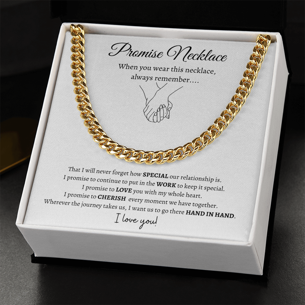 Promise Necklace | Cuban Link Chain