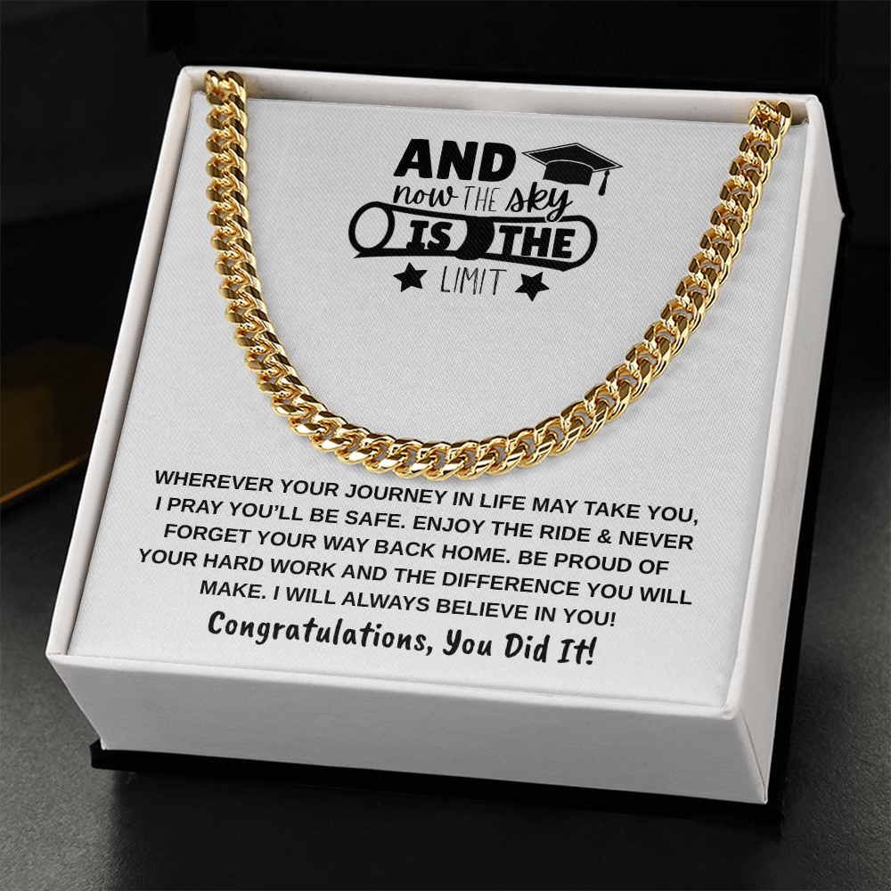 Sky is the Limit Graduation | Cuban Link Chain