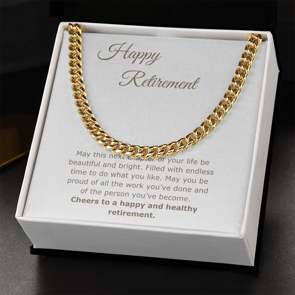 Happy Retirement | Cuban Link Chain