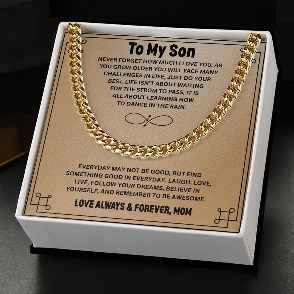 Gift To My Son from Mom | Cuban Link Chain