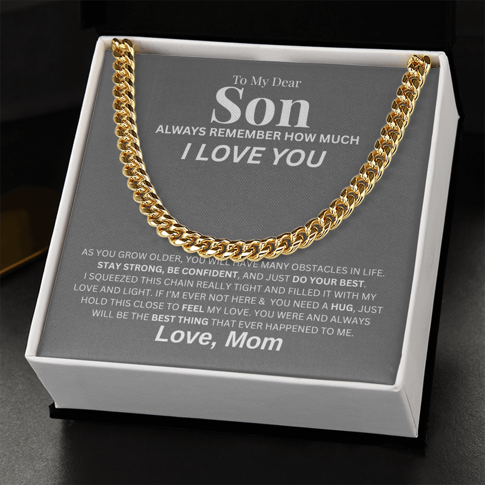 To My Dear Son | Cuban Link Chain