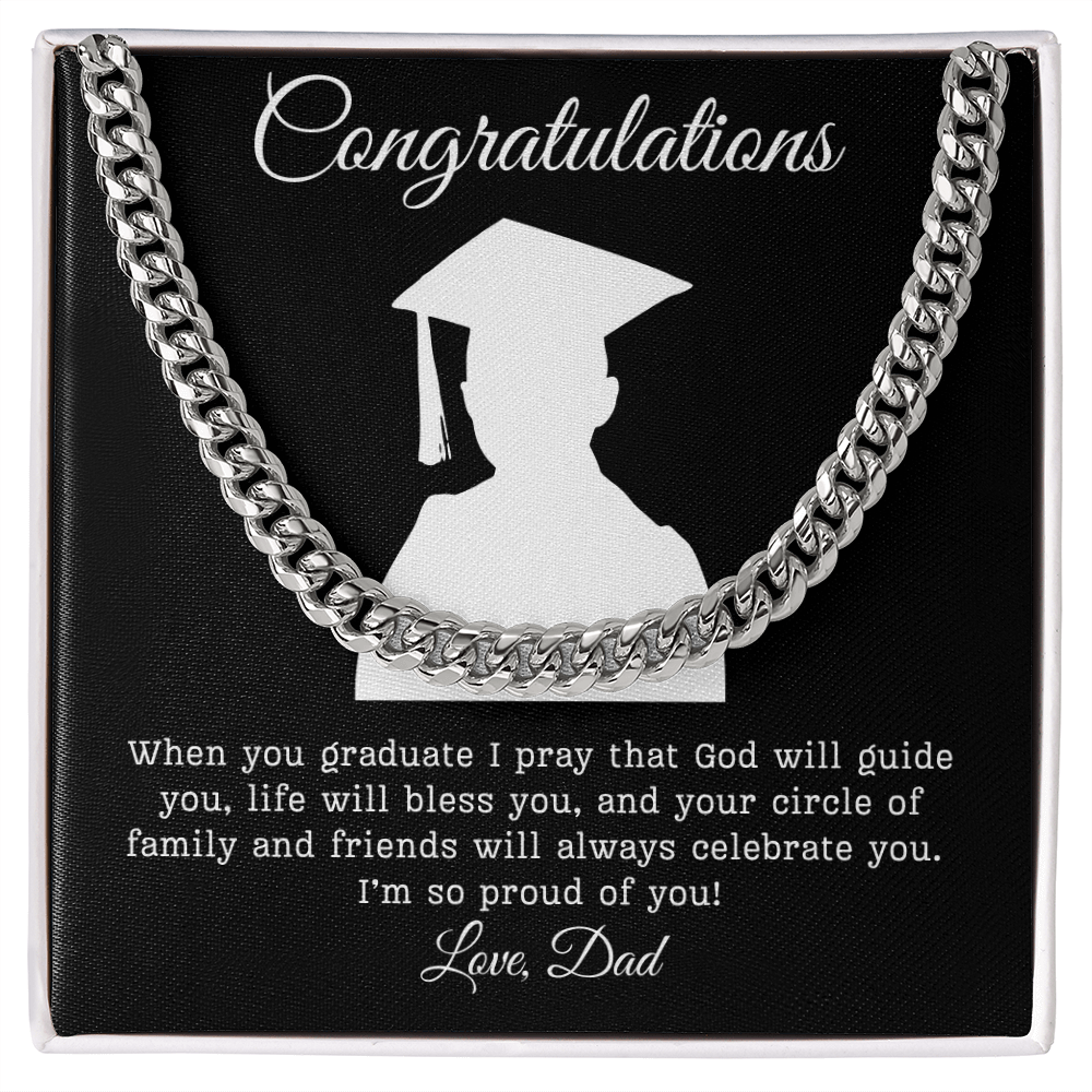 Congratulations (Son) Love Dad | Cuban Link Chain