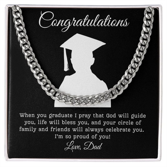 Congratulations (Son) Love Dad | Cuban Link Chain