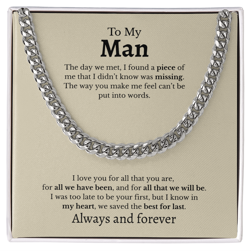 To My Man | Cuban Link Chain