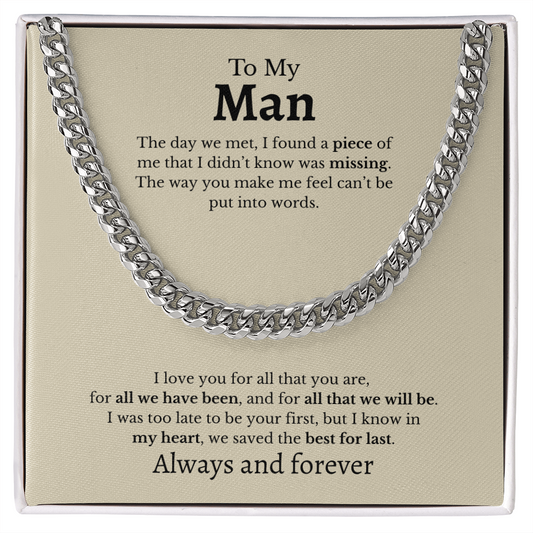 To My Man | Cuban Link Chain
