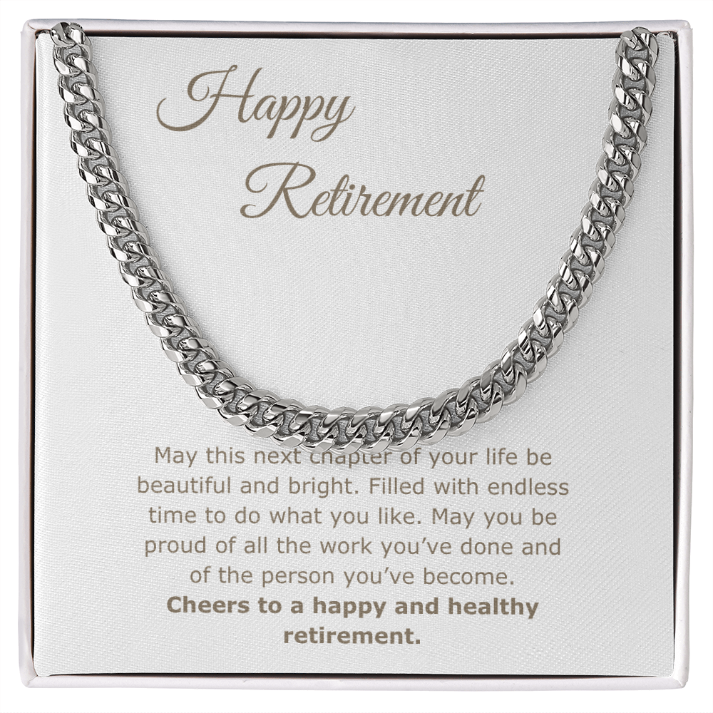 Happy Retirement | Cuban Link Chain
