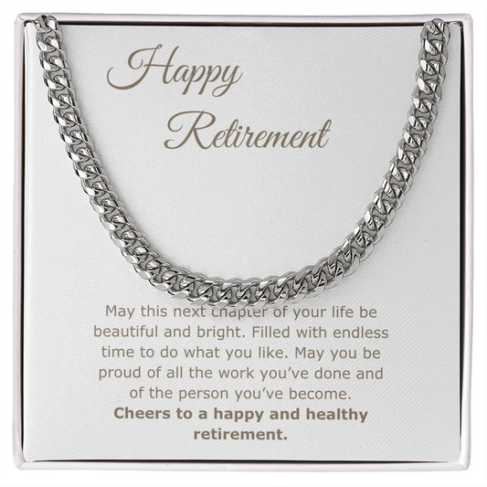 Happy Retirement | Cuban Link Chain