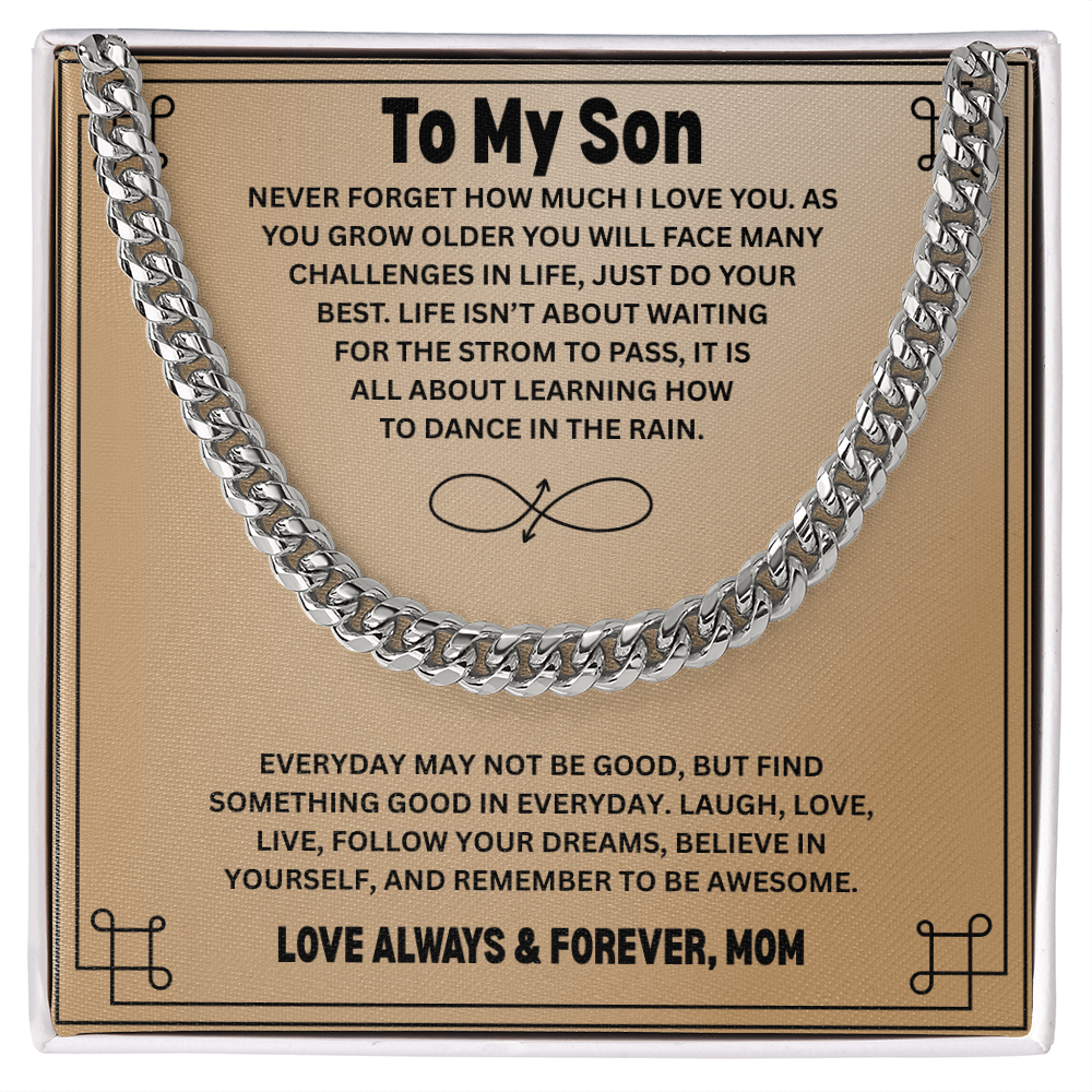 Gift To My Son from Mom | Cuban Link Chain