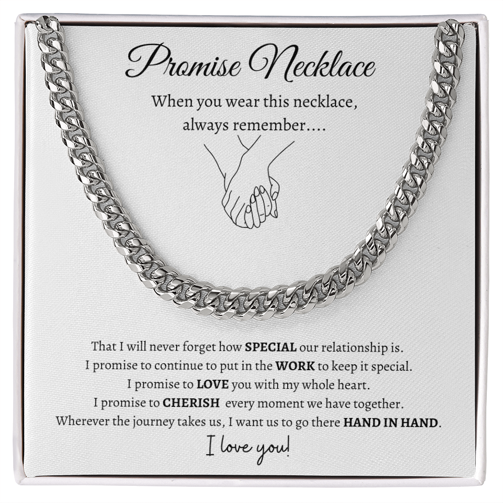 Promise Necklace | Cuban Link Chain