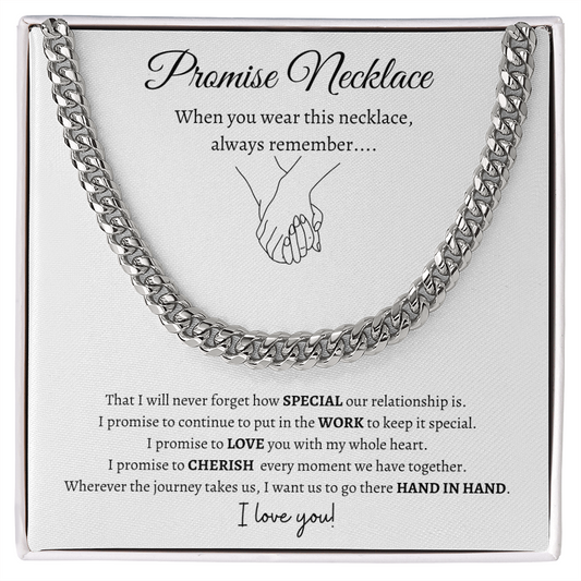Promise Necklace | Cuban Link Chain