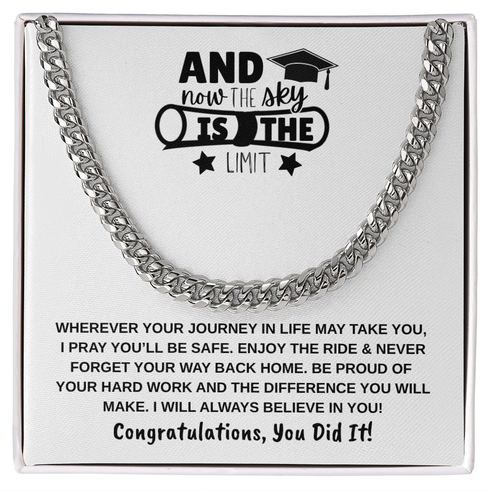 Sky is the Limit Graduation | Cuban Link Chain