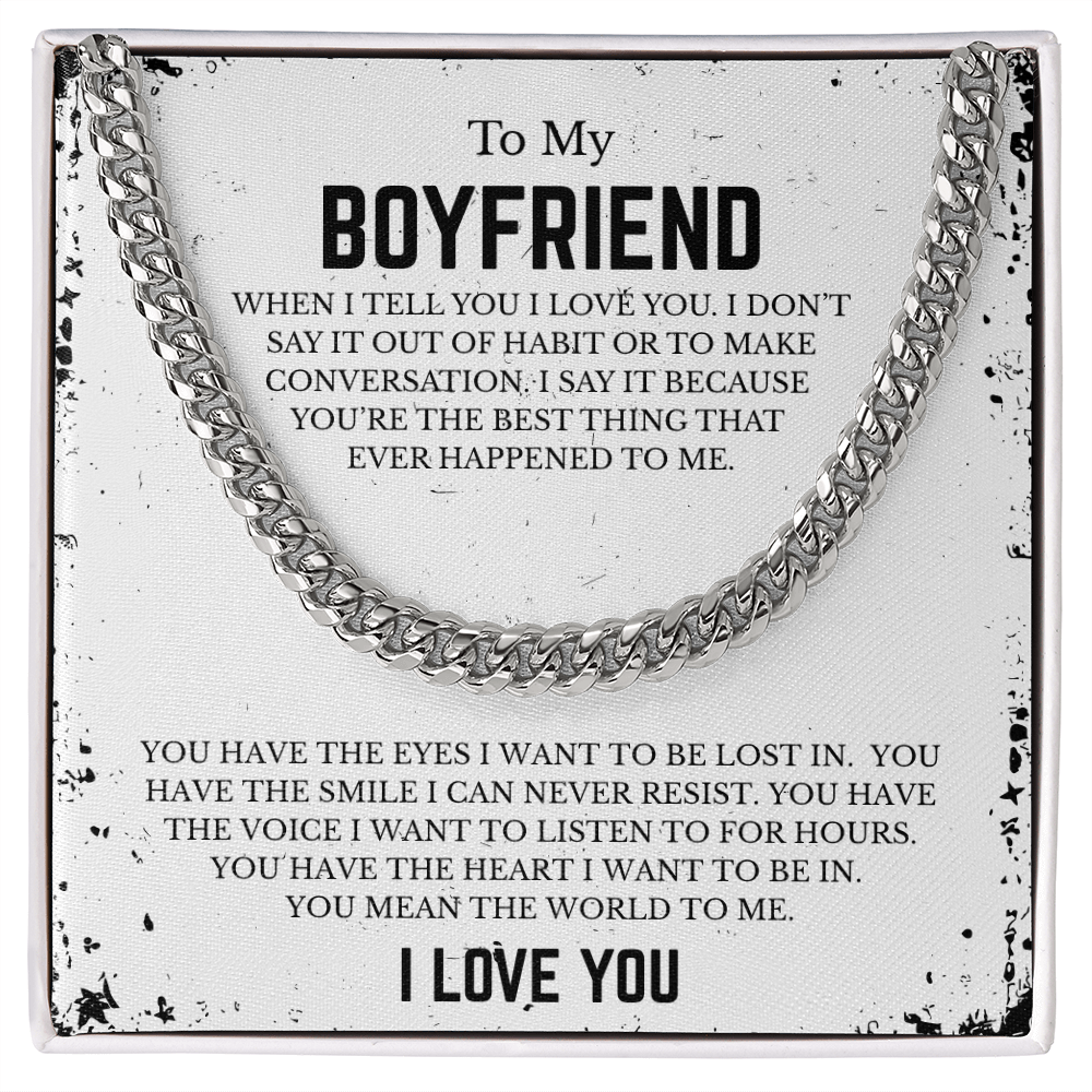 To My BOYFRIEND | Cuban Link Chain