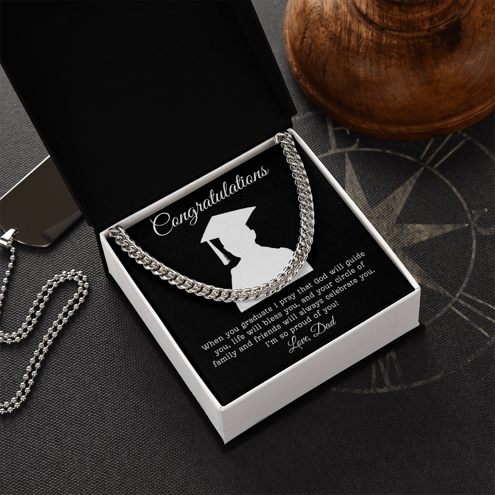 Congratulations (Son) Love Dad | Cuban Link Chain
