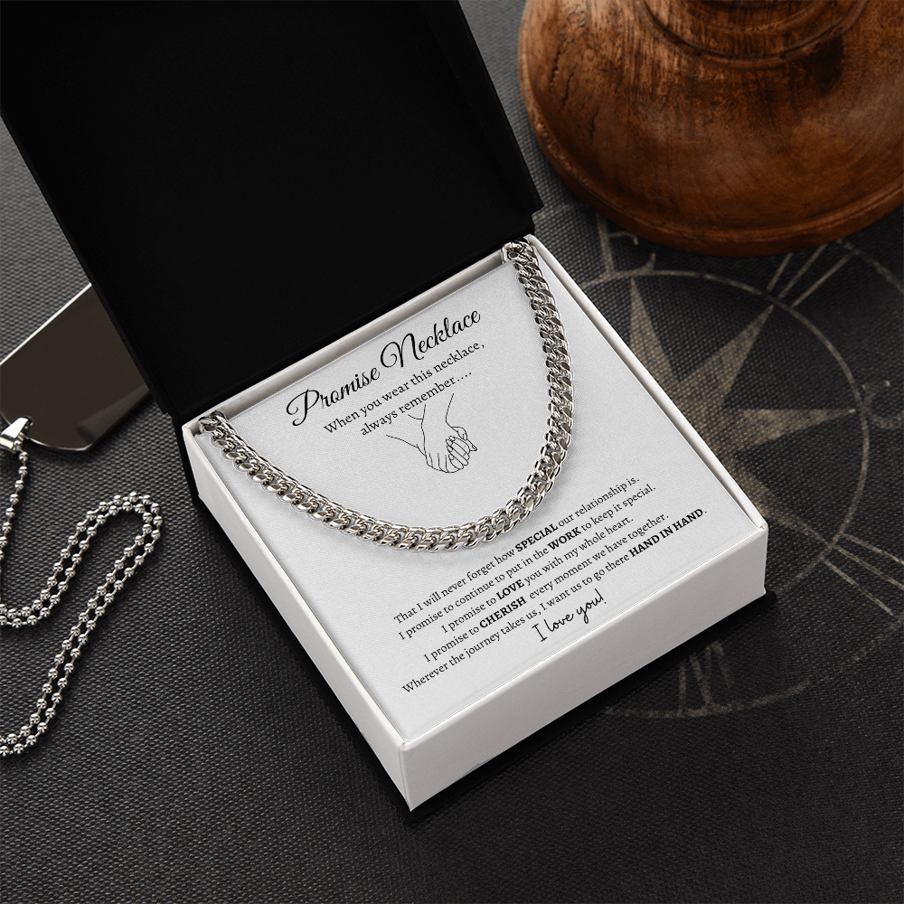 Promise Necklace | Cuban Link Chain