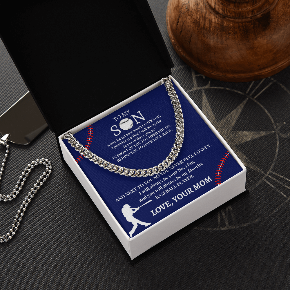 To My Son the Baseball Player | Cuban Link Chain