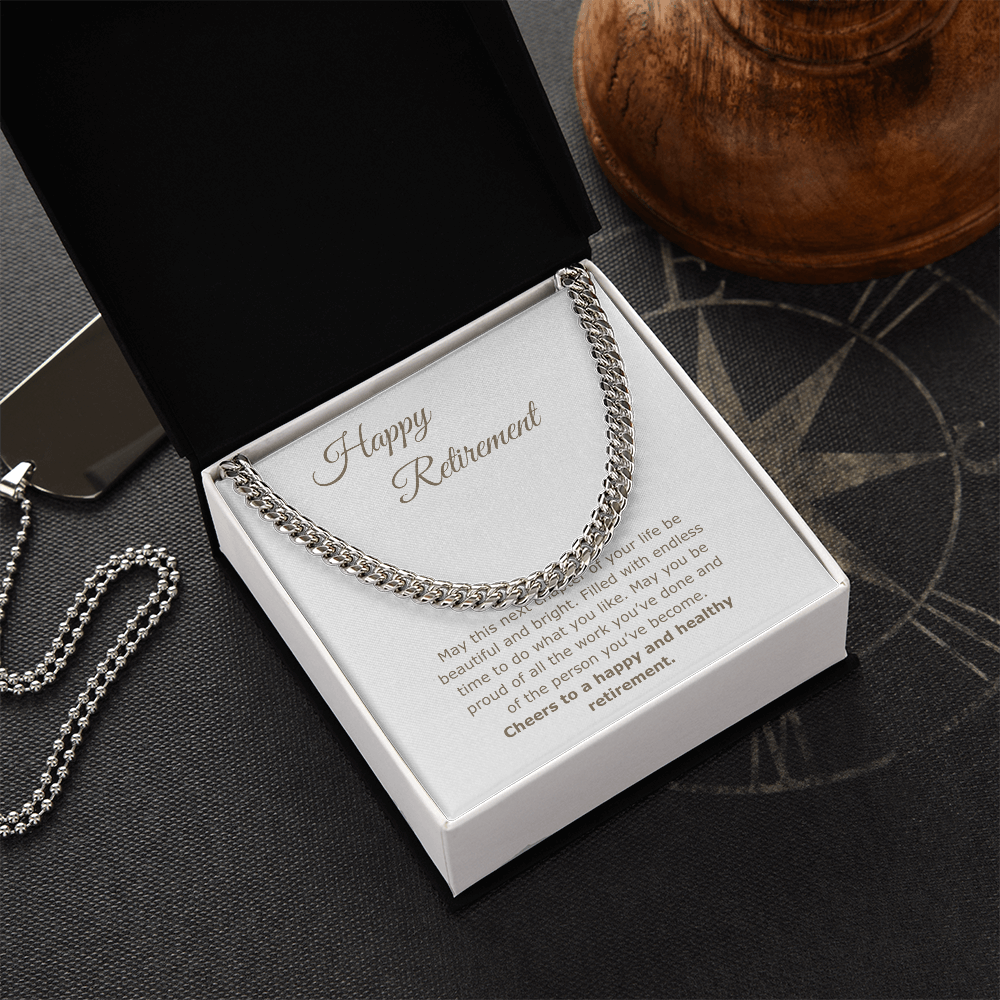 Happy Retirement | Cuban Link Chain