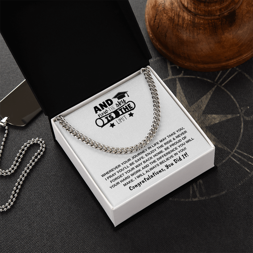 Sky is the Limit Graduation | Cuban Link Chain