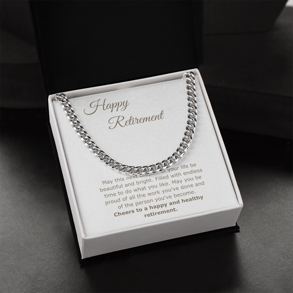 Happy Retirement | Cuban Link Chain