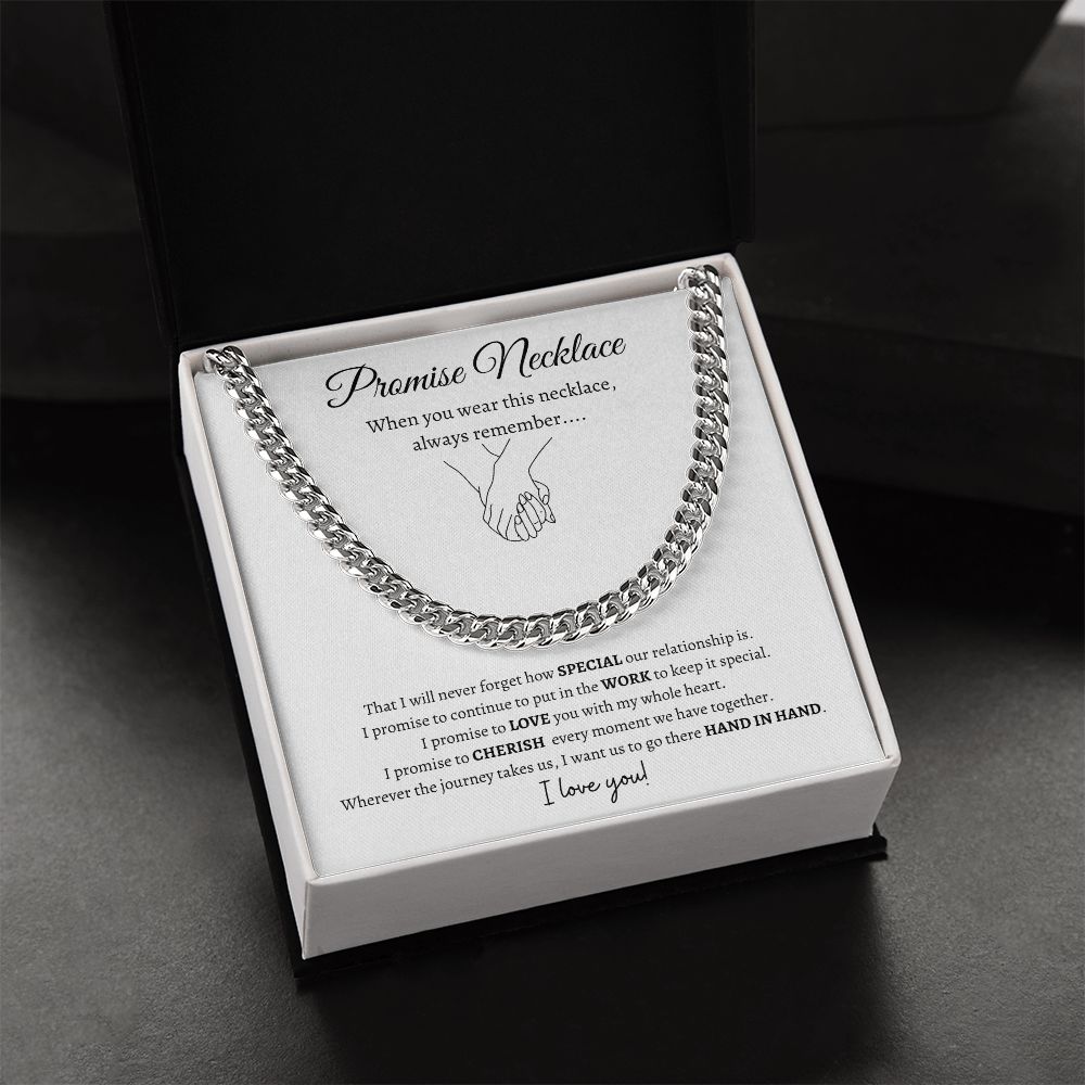 Promise Necklace | Cuban Link Chain