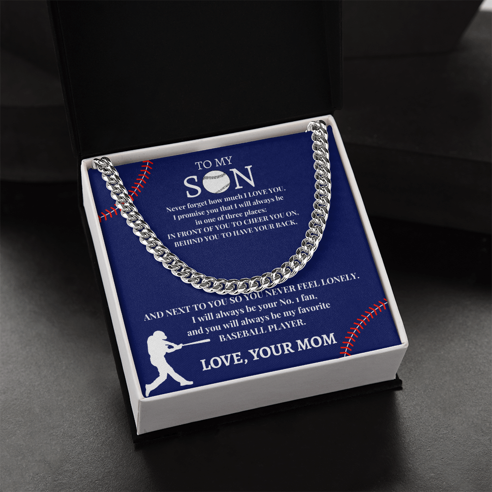 To My Son the Baseball Player | Cuban Link Chain