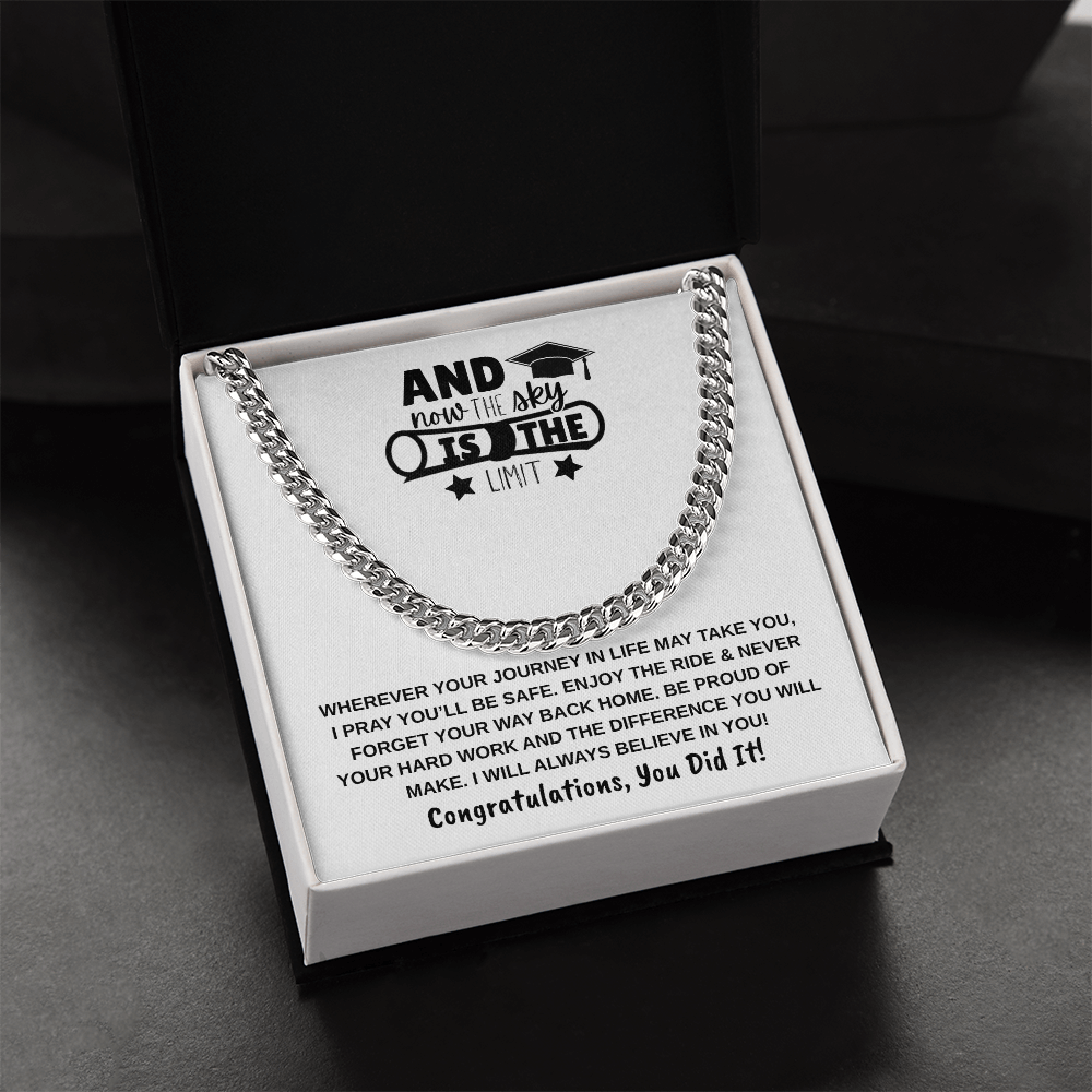 Sky is the Limit Graduation | Cuban Link Chain