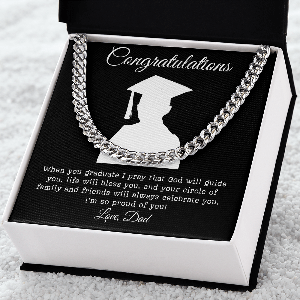Congratulations (Son) Love Dad | Cuban Link Chain