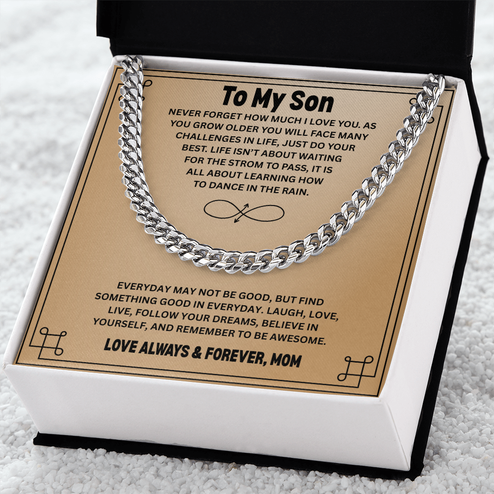 Gift To My Son from Mom | Cuban Link Chain