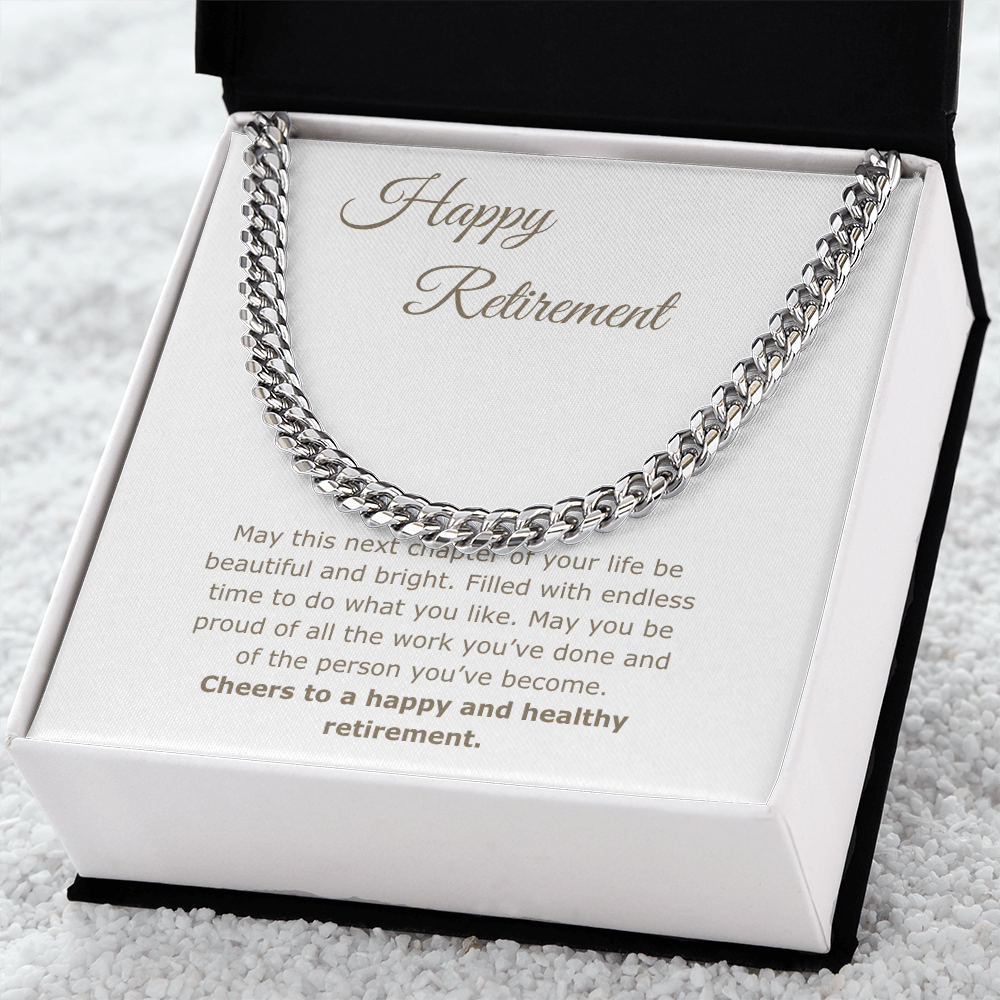 Happy Retirement | Cuban Link Chain