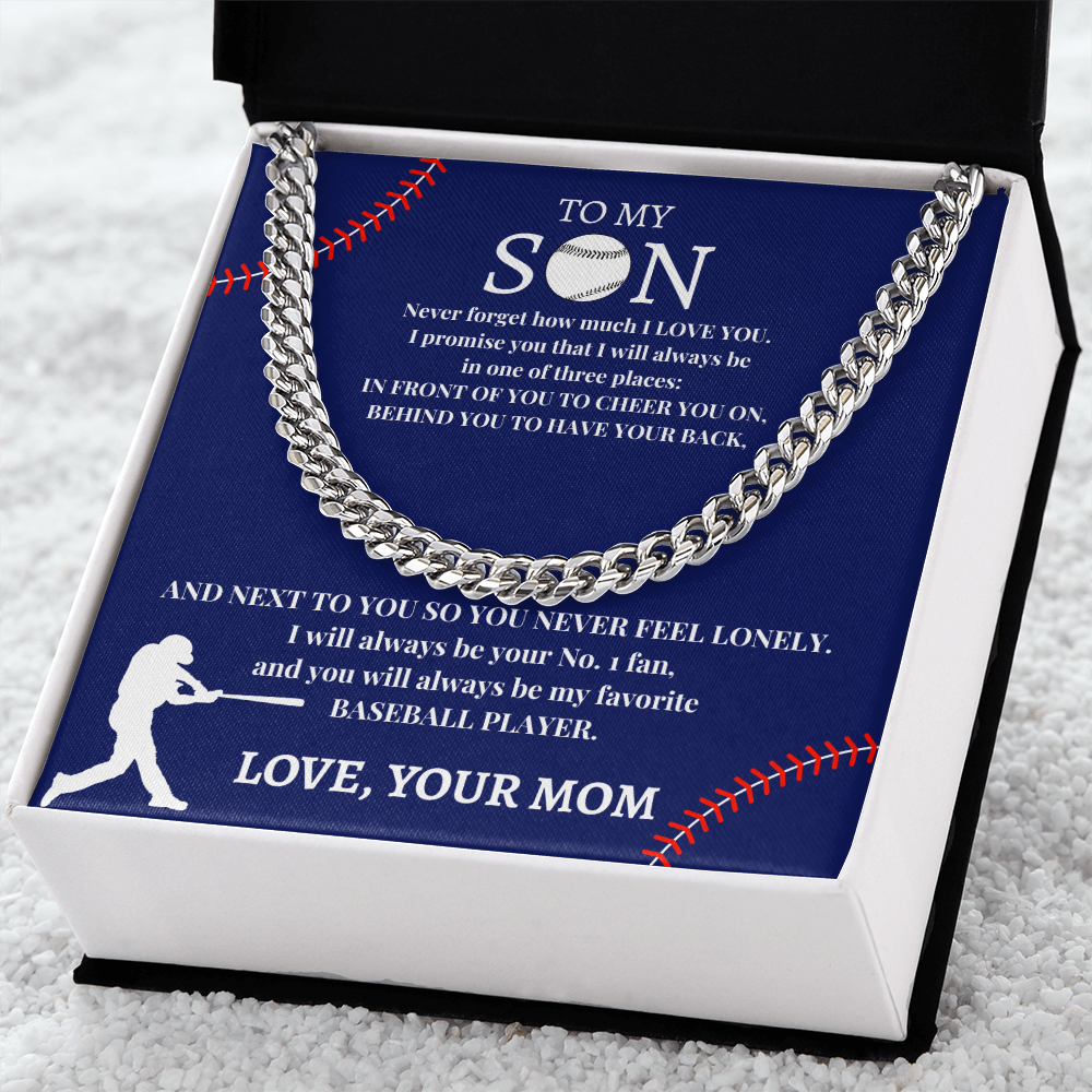To My Son the Baseball Player | Cuban Link Chain