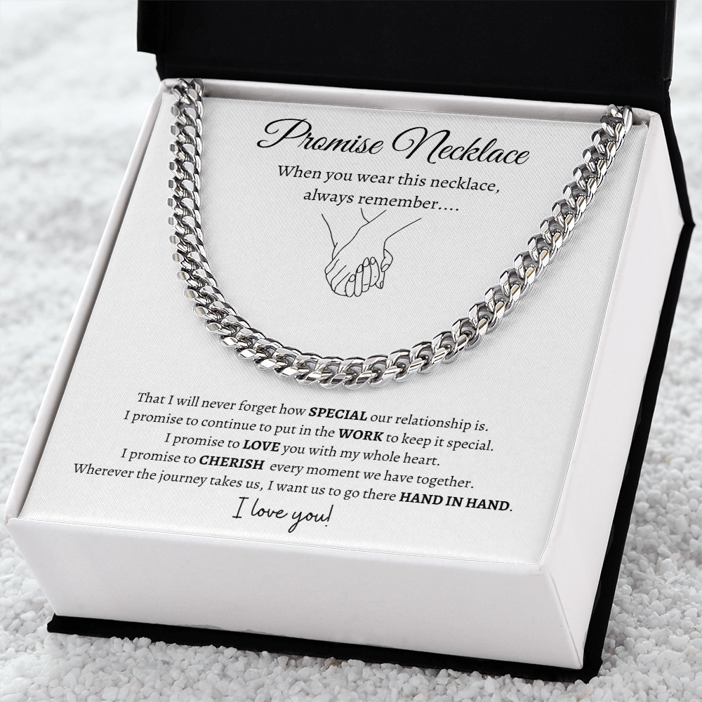 Promise Necklace | Cuban Link Chain