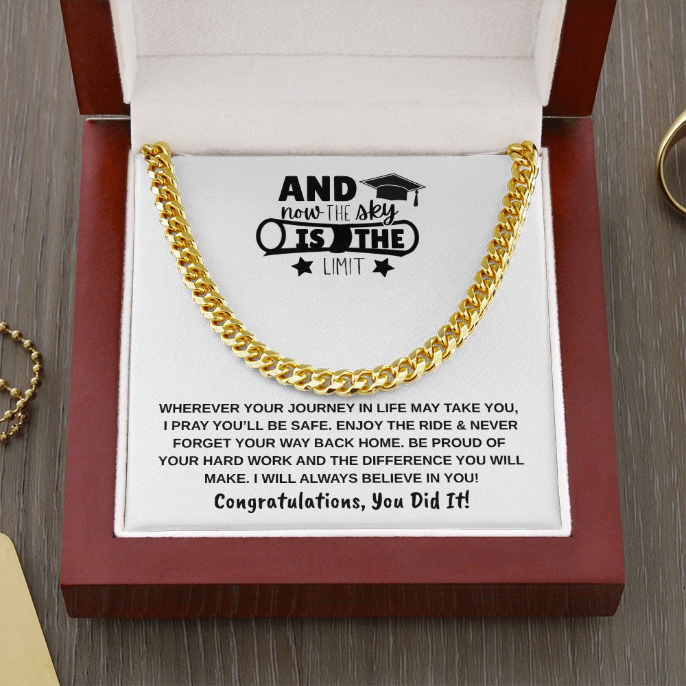 Sky is the Limit Graduation | Cuban Link Chain
