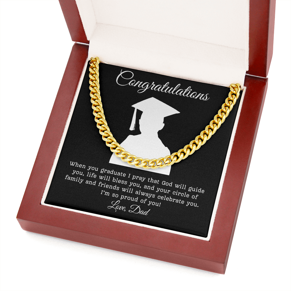 Congratulations (Son) Love Dad | Cuban Link Chain