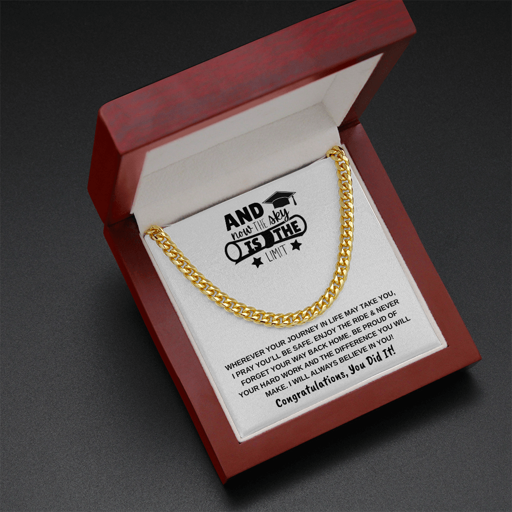 Sky is the Limit Graduation | Cuban Link Chain